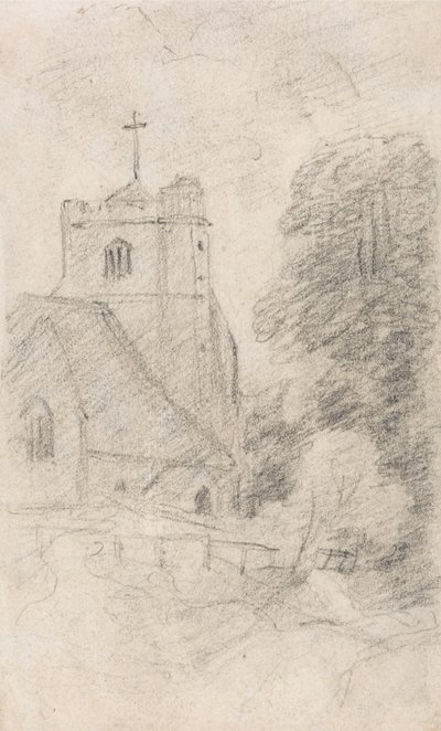 Leatherhead Kerk, Bij Epsom, vanuit het Noordoosten door John Constable